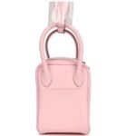 HERMÈS MINI LINDY ROSE SAKURA SWIFT PALLADIUM HARDWARE
