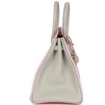 HERMÈS SPECIAL ORDER (HSS) BIRKIN 25 ROSE SAKURA AND GRIS PERLE CHEVRE MYSORE ROSE GOLD HARDWARE