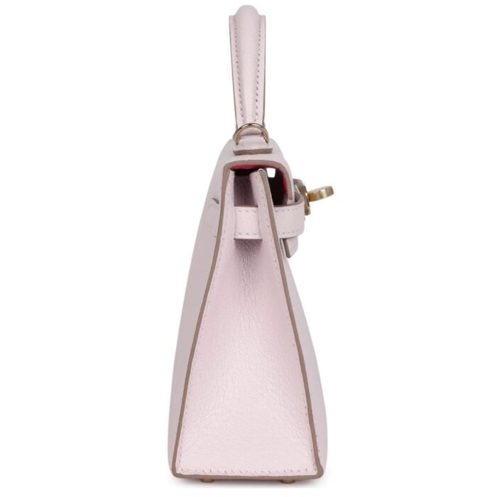 HERMÈS SPECIAL ORDER (HSS) KELLY SELLIER 20 MAUVE PALE VERSO CHEVRE MYSORE PERMABRASS HARDWARE