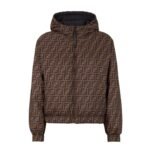 FENDI WINDBREAKER BLACK NYLON JACKET