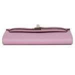 HERMÈS KELLY WALLET TO GO MAUVE SYLVESTRE EPSOM PALLADIUM HARDWARE