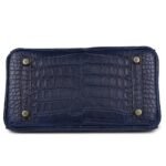 HERMÈS BIRKIN 25 BLEU SAPHIR MATTE ALLIGATOR GOLD HARDWARE