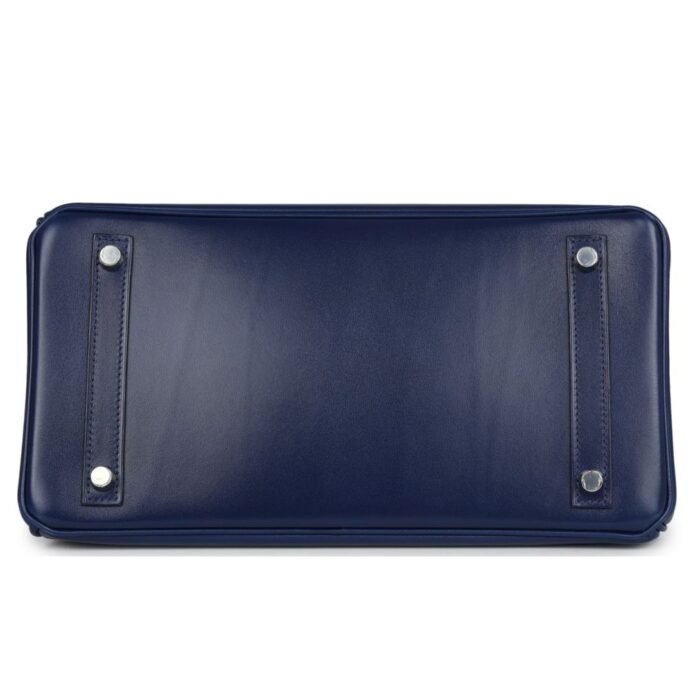 HERMÈS BIRKIN 30 BLEU SAPHIR BOX PALLADIUM HARDWARE