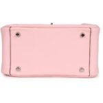 HERMÈS MINI LINDY ROSE SAKURA SWIFT PALLADIUM HARDWARE