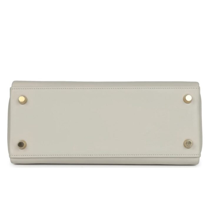 HERMÈS KELLY RETOURNE 25 GRIS PERLE SWIFT GOLD HARDWARE