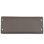 HERMÈS SPECIAL ORDER HSS KELLY SELLIER 28 ETAIN AND BLACK EPSOM BRUSHED PALLADIUM HARDWARE
