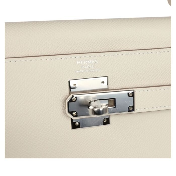 HERMÈS KELLY SELLIER 32 CRAIE EPSOM PALLADIUM HARDWARE