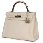 PRE-OWNED HERMÈS KELLY RETOURNE 32 CRAIE AU GALLOP TOGO PALLADIUM HARDWARE