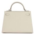 HERMÈS KELLY SELLIER 32 CRAIE EPSOM PALLADIUM HARDWARE