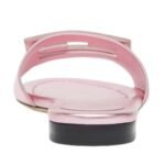 FENDI BAGUETTE MAUVE METALLIC LEATHER SLIDES