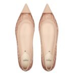 FENDI COLIBRÌ LEATHER AND FF MESH BALLET FLATS