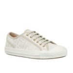 FENDI COLIBRÌ LITE MEDIUM-HEEL BLACK CHENILLE SLINGBACKS