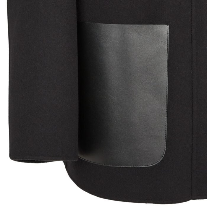 FENDI BLOUSON BLACK WOOL PARKA
