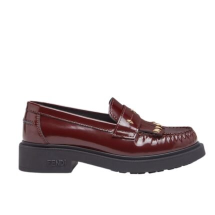 FENDI FILO LEATHER LOAFERS