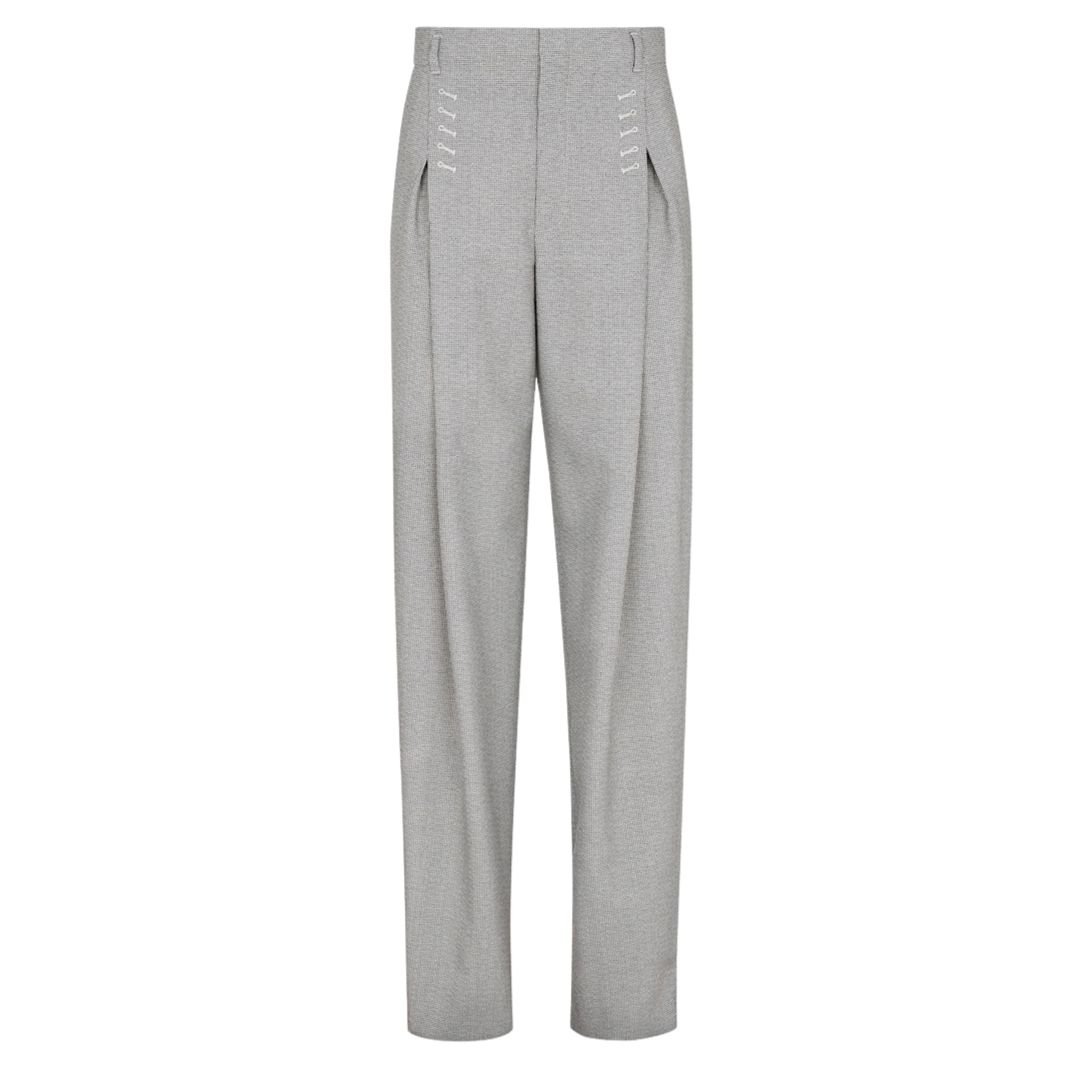 1 FENDI MICRO CHECK WOOL PANTS