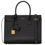 SAINT LAURENT SAC DE JOUR IN CROCODILE EMBOSSED LEATHER BABY