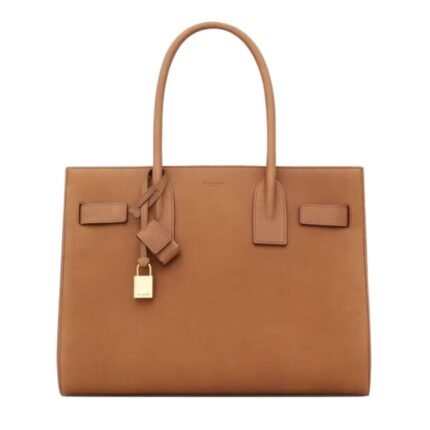 SAINT LAURENT SAC DE JOUR IN SUPPLE VEGETABLE LEATHER LARGE
