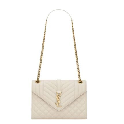 SAINT LAURENT MEDIUM ENVELOPE IN MATELASSÉ LAMBSKIN