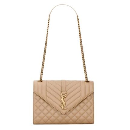 SAINT LAURENT MEDIUM ENVELOPE IN MATELASSÉ LAMBSKIN