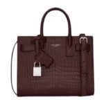 SAINT LAURENT SAC DE JOUR IN CROCODILE EMBOSSED LEATHER NANO