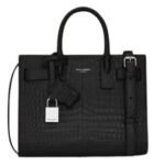 SAINT LAURENT SAC DE JOUR IN CROCODILE EMBOSSED LEATHER NANO