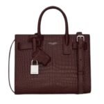 SAINT LAURENT SAC DE JOUR IN CROCODILE EMBOSSED LEATHER NANO