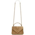 SAINT LAURENT COLLEGE MEDIUM IN QUILTED SUEDE