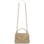 SAINT LAURENT COLLEGE MEDIUM IN QUILTED SUEDE