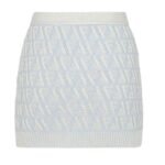 FENDI FF CASHMERE AND WOOL MINI SKIRT