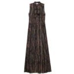 SAINT LAURENT LAVALLIÈRE DRESS IN LUREX PAISLEY SILK