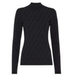 FENDI BLACK FF VISCOSE SWEATER