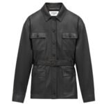 SAINT LAURENT SAHARIENNE JACKET IN SHINY LAMBSKIN