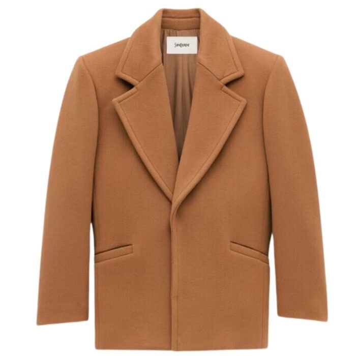 SAINT LAURENT SHORT COAT IN WOOL