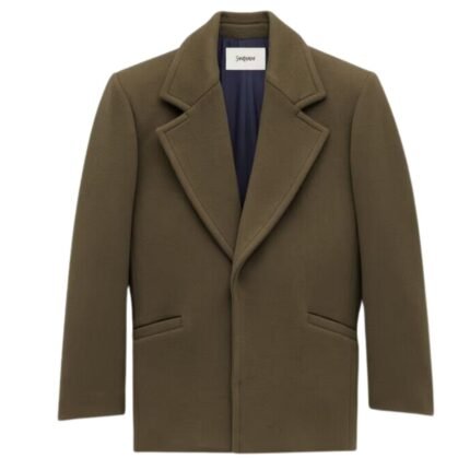 SAINT LAURENT SHORT COAT IN WOOL