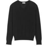 SAINT LAURENT V-NECK SWEATER IN CASHMERE AND SILK