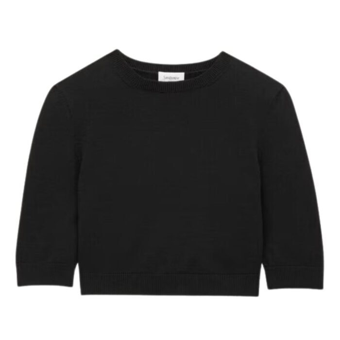 SAINT LAURENT CROP TOP IN WOOL