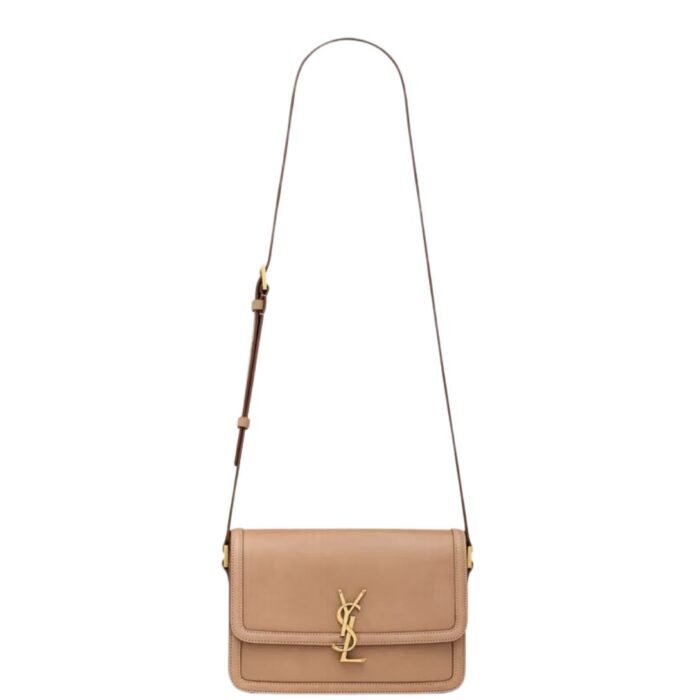SAINT LAURENT SOLFERINO MEDIUM SATCHEL IN VEGETABLE-TANNED LEATHER