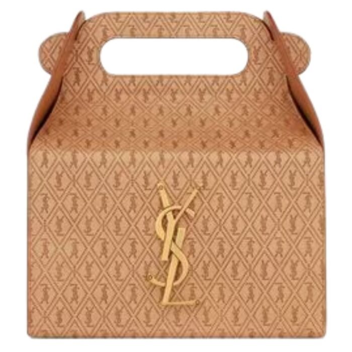 SAINT LAURENT TAKE AWAY BOX IN VEGETABLE TANNED LEATHER