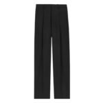 SAINT LAURENT HIGH WAISTED PANTS IN WOOL CHINÉ