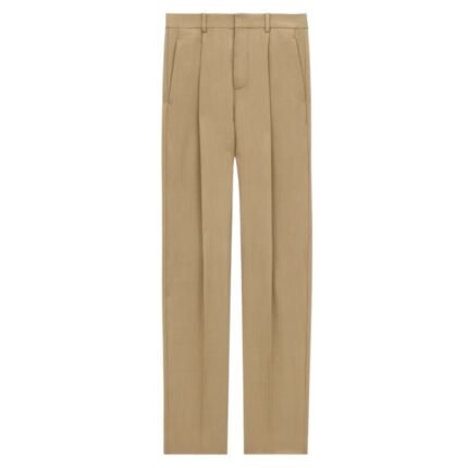 SAINT LAURENT HIGH-WAISTED PANTS IN WOOL GABARDINE