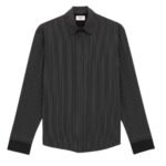 SAINT LAURENT CASSANDRE SHIRT IN STRIPED SILK