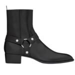 SAINT LAURENT WYATT HARNESS BOOTS IN SMOOTH LEATHER