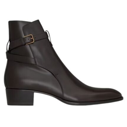 SAINT LAURENT WYATT JODPHUR BOOTS IN SMOOTH LEATHER