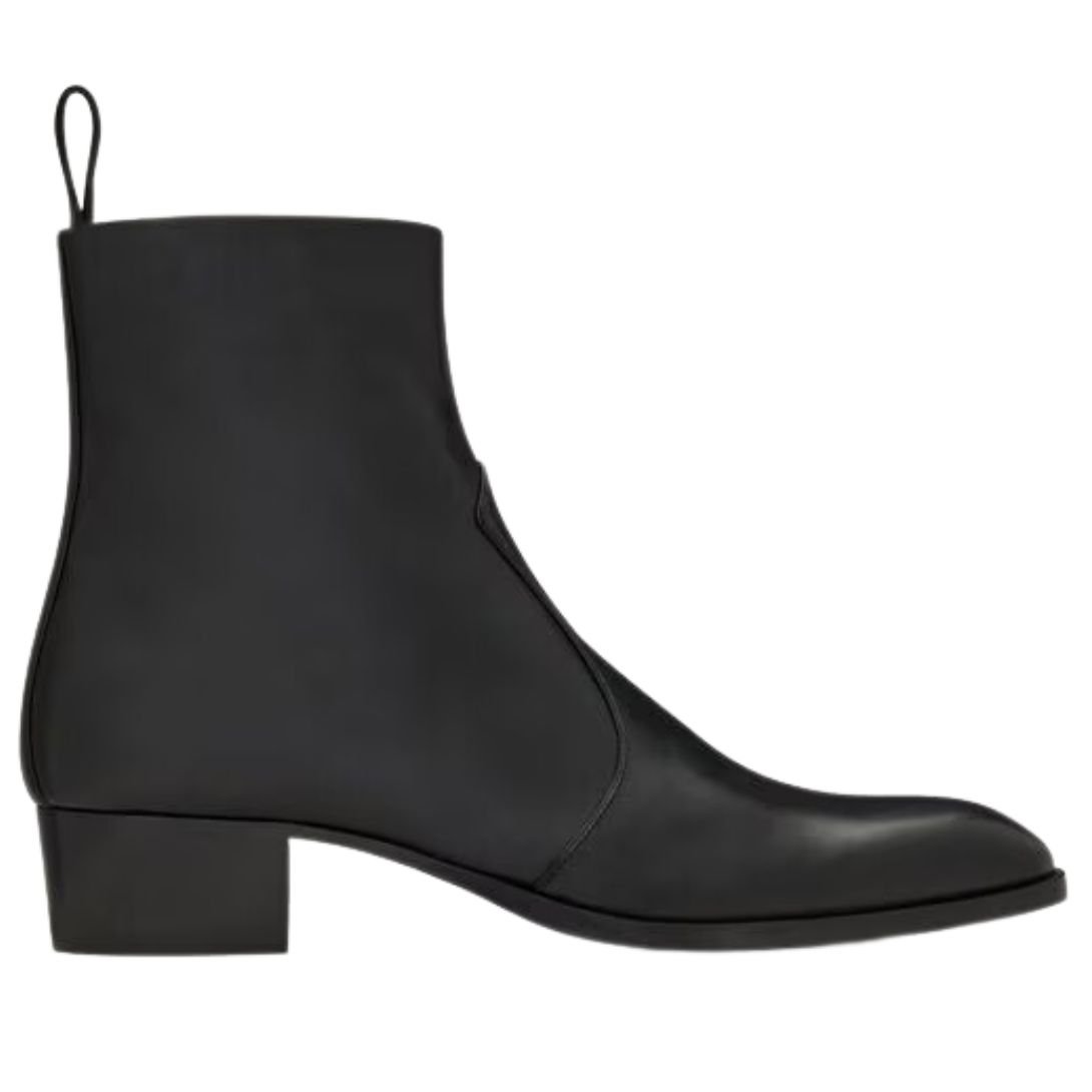 1 SAINT LAURENT WYATT BOOTS IN SMOOTH LEATHER
