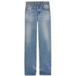 SAINT LAURENT BAGGY JEANS IN BENJAMIN BLUE DENIM