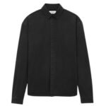 SAINT LAURENT CASSANDRE SHIRT IN RAVEN BLACK DENIM