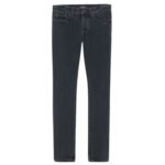 SAINT LAURENT SLIM FIT JEANS IN DARK BLUE BLACK DENIM