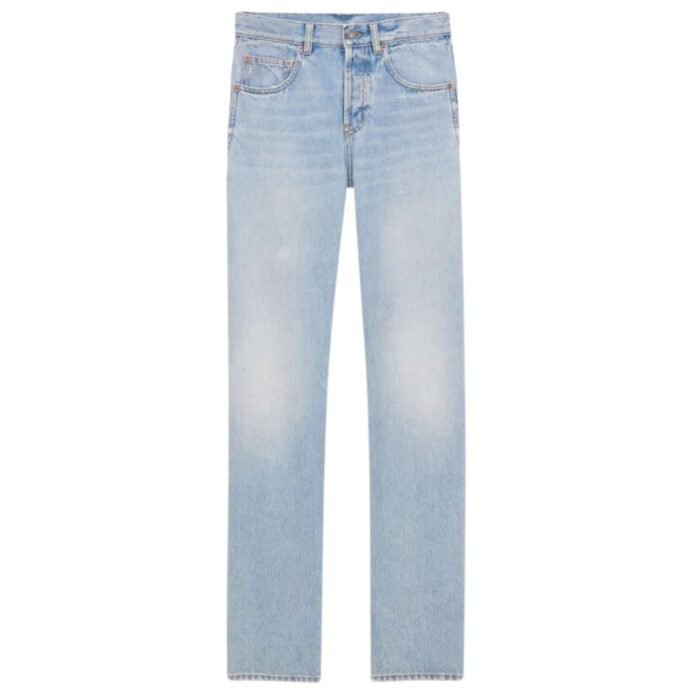 SAINT LAURENT BAGGY JEANS IN MICHIGAN BLUE DENIM