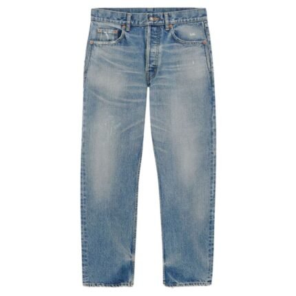 SAINT LAURENT MICK JEANS IN CHARLOTTE BLUE DENIM