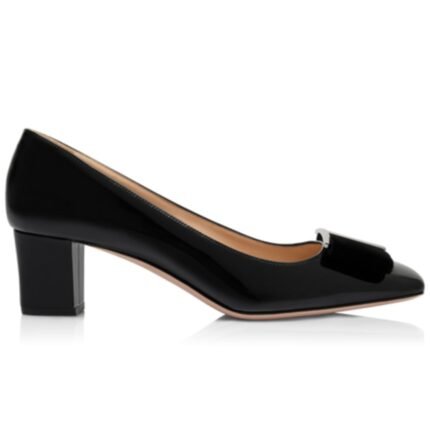 TOM FORD PATENT LEATHER AND VELVET AUDREY PUMP